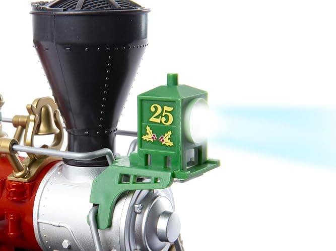 Lionel Battery-Operated North Pole Central Freight Toy Train Set with Bluetooth, Locomotive, Train Cars, & Track with Authentic Train Sounds, Lights, & Water Vapor Smoke Effects for Kids 4+ thumbnail 11
