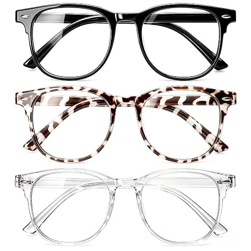Gaoye Blue Light Glasses for Woman 3 Pack | Half Round, Screen-Ready Computer Glasses Style with UV Protection Coating - Image 1