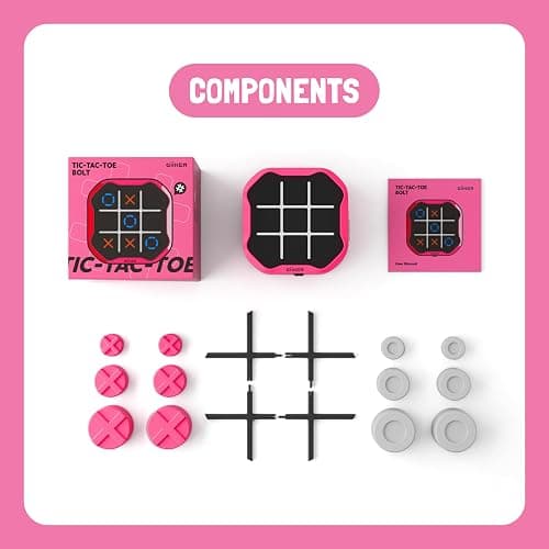 GiiKER Tic Tac Toe Bolt Game, Original 3-in-1 Handheld Puzzle Game, Portable Travel Games for Car Ride, Toys Gift Idea for Kids and Adults, Birthday Gifts for Boys Girls thumbnail 7