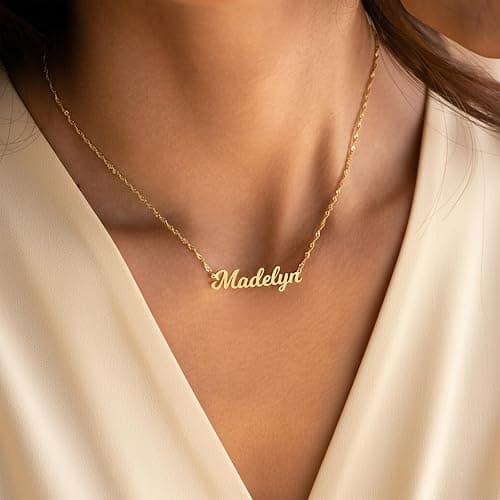 Ajiangwu Name Necklace with Box/Cuban/Figaro/Twist Chain,925 Sterling Silver Custom Name Necklace Personalized Christmas Gifts for Women Girls thumbnail 4