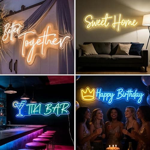 Custom Neon Signs, LED Neon Name Sign Personalized for Gifts Wall Decor, Neon Lights Sign Customizable for Bedroom Wedding Decor Office Beauty Salon Party Prom thumbnail 5