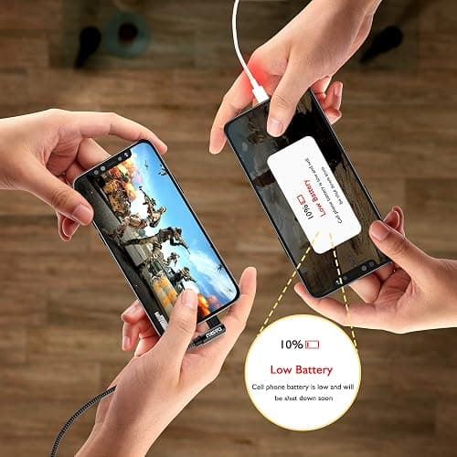 90 Degree iPhone Charging Cable 2Pack 10ft Right Angle Nylon Braided Lightning Charger Cord Compatible with iPhone 14 13 12 11 Pro Max XS XR X 8 7 6 5 Plus iPad（Black） thumbnail 7
