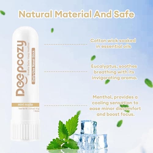 DeepCozy Nasal Stick for Adults, 4 Pack Nasal Inhaler Stick for Distraction Relief & Mild Stress, Portable Nasal Sticks Nose Inhaler Stick with Menthol (Coconut, Watermelon, Cold-Brew, Mojito) thumbnail 4