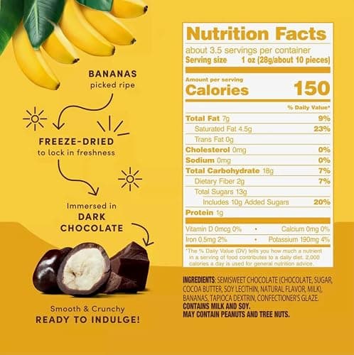 Chocolate Covered Fruit Freeze Dried Tru Fru’s Strawberries, Raspberries, Bananas In Dark Chocolate & Strawberries in Creme - 3.4 oz (Pack of 4) thumbnail 4