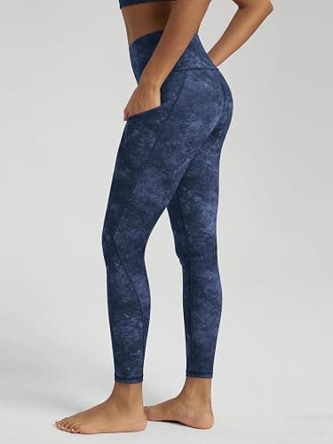 ODODOS Women's High Waisted Yoga Leggings with Pockets, Tummy Control Non See Through Workout Athletic Running Yoga Pants thumbnail 3