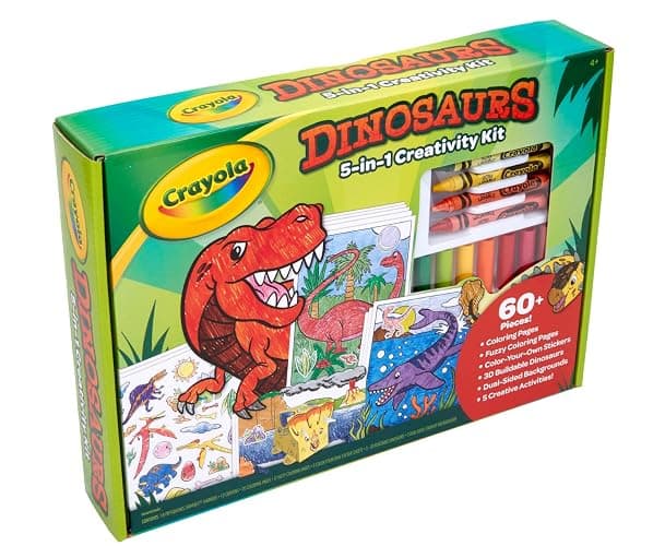 Crayola Dinosaur 5-in-1 Art Kit for Kids, Dinosaur Toys, Kids Art Set, Dinosaur Gift for Boys & Girls, Ages 4+ thumbnail 7