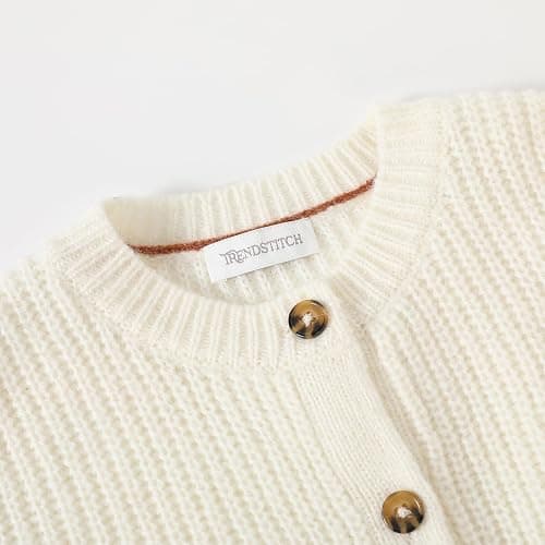 Girls' Cardigan with Button Loose Long Sleeve Shrug Sweaters Cropped Uniforms Kids Knit Sweater Outerwear thumbnail 3