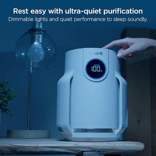 Shark Air Purifier for Home, NeverChange Compact Pro, for Bedroom, Nursery, Home Office, Dorm, HEPA-Exceeding Filter, Captures Pollutants, Pet Dander, Dust, Odor, Smoke, and More, HP072GN, Honeydew thumbnail 12