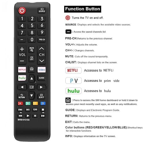 Universal Remote Control for All Samsung TV Remote Compatible All Samsung LCD LED HDTV 3D Smart TVs Models thumbnail 2