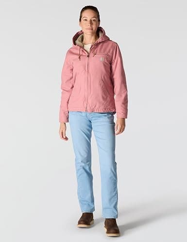 Carhartt Women's 104292 Loose Fit Washed Duck Jacket - Sherpa Lined thumbnail 4