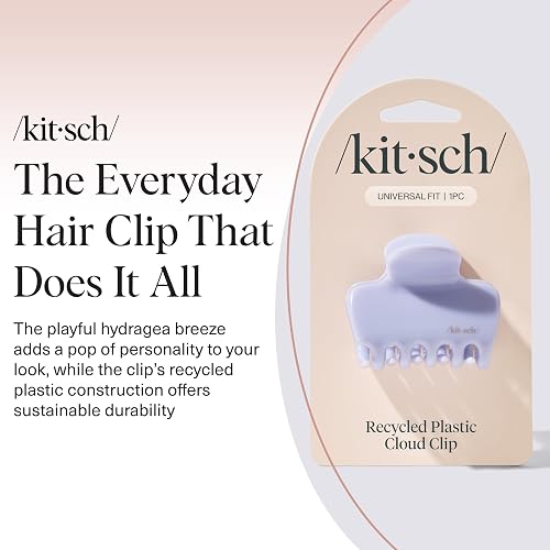Kitsch Hair Clips for Women - Strong Hold Claw Clips | Non-Slip, Durable Plastic | Stylish Hair Accessories for Everyday Use | Ideal Gifts for Women - Hydrangea Breeze, 1pc thumbnail 2