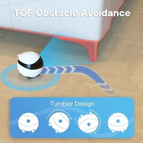 Enabot EBO SE Pet Camera Home Security Camera, Movable Indoor WiFi Cam, 2 Way Talk, Night Vision, 1080P Video, Self Charging Rechargeable Wireless Camera for Pet/Babt/Elderly thumbnail 7