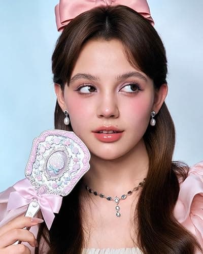 Flower Knows Shell’s Jewel 13-Piece Makeup Gift Box Set,Lip Gloss×2+Blush×1+ Eyeshadow Palette×1+Highlighter×3+Hand Mirror×1+Hair Clip×1+Mini Powder Puff×1+Blush Brush×1+Eyeshadow Brush×1+Gift Box×1 thumbnail 8