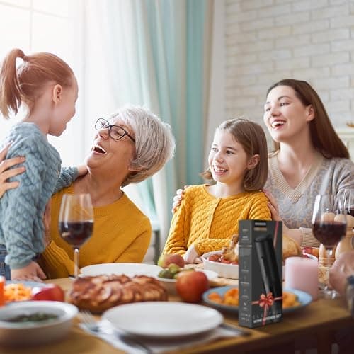 BABONIR Electric Wine Opener Set - Automatic Electronic Bottle Openers with Greeting Card, Vacuum Stoppers, Wine Aerator, and Foil Cutter, Ideal Present for Wine Lovers, Party, and Home Entertaining thumbnail 2