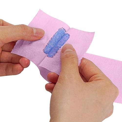 Barber Neck Strips - 5 Rolls 500 Pieces Pink, Disposable & Flexible Water-Resistant Self-Adhering Paper for Salon Hair Cutting & Styling thumbnail 2