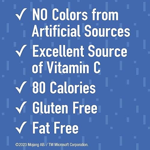 Minecraft Fruit Flavored Snacks, Fat Free and Gluten Free Snack, Value Pack, 17.6 oz (22 Pouches) thumbnail 6