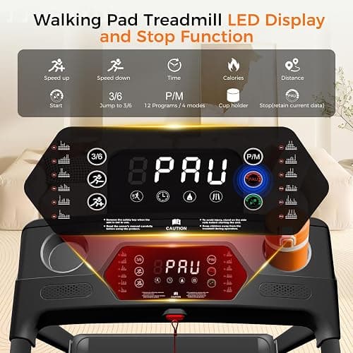 Aiteid Treadmill with Incline,3.0HP Small Treadmills for Home,Portable Electric Treadmill with Handles,Lightweight Walking Pad,Compact Running Treadmills,Walking Pad with Handle,300LBS Capacity thumbnail 3