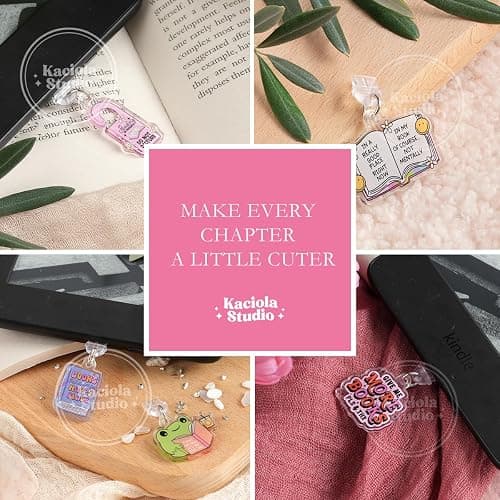 Kaciola 9 Pack Funny Dust Plug Charm Type C for Kindle/E Reader, Dust Plug Accessories for Women, Type C/Micro USB Dust Plug thumbnail 6
