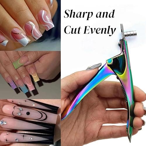 Acrylic Nail Cutter with Magnetic Sizing Guide, Adjustable Nail Tip Cutter for Acrylic Nails, Stainless Steel Acrylic Nail Clipper for Salon & Home Use thumbnail 4