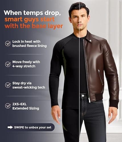 CL convallaria Thermal Underwear Long Johns Set Mens Winter Gift Hunting Gear Sport Base Layer Bottom Top thumbnail 5