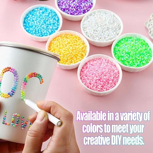 Bedazzling Kit with, 40 Colors 32000 Pcs 3mm Flatback Rhinestones Resin Jelly Gems for Bedazzling, Rhinestone Kit with B7000 Glue 3mm Flatback Sparkling Gems for Nail Art Crafts DIY JewelryMaking thumbnail 5