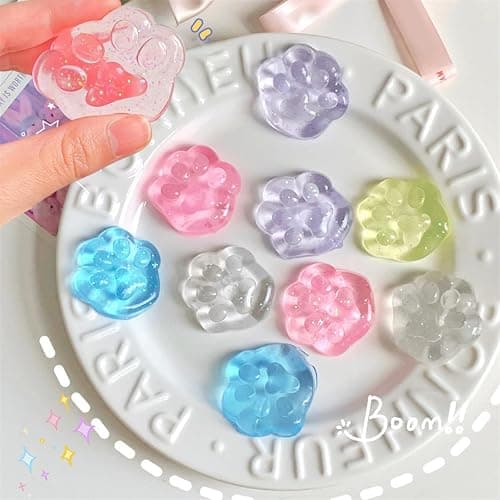 Cat Paw Taba Squishy Toy, Taba Squishy Paw, Cat Paw Squishy Toys, Cat Paw Squeeze Toy for Stress Relief, Ultra-Soft Quick Recovery Cat Paw Pinch Toy Squishy Toys (Blue) thumbnail 8
