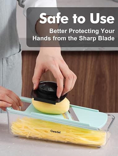 Geedel Professional Mandoline Slicer for Kitchen, Multi Purpose Vegetable Slicer Cutter, Vegetable Cutter Onion Cutter for Veggie Fruit Cheese thumbnail 6