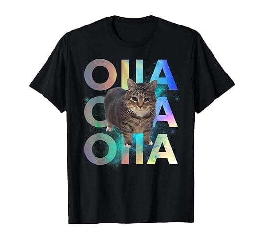 Funny OIIA OIIA Spinning Cat Meme Funny Brainrot Ethel Space T-Shirt - Image 1