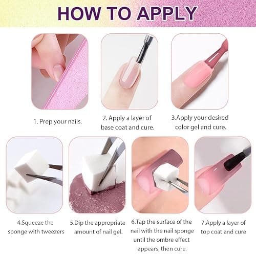 U-Shinein Gradient Painting Gel, Two-pack 9 Colors Ombre Gel Nail Polish for Ombre Nails Aura Nails, French Manicure DIY Nail Art,Set 05 thumbnail 4