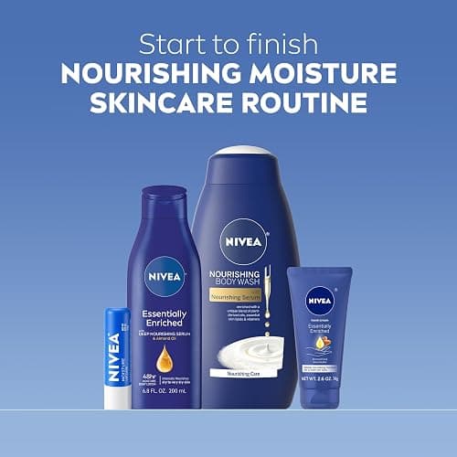 NIVEA Skin Care Set For Her, Nourishing Body Wash, Moisturizing Body Lotion, Lip Balm Stick with Shea Butter, & Hand Cream, 4 Piece Gift Set thumbnail 2