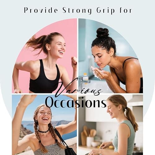 Dreamlover Black Hair Bands, Hair Bobbles for Women, Black Hair Ties, 50 Pieces thumbnail 6