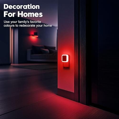 Sujeet Red Night Light, Night Lights Plug into Wall 4-Pack, Nightlight Plug in Night Light, Dusk to Dawn Night Lamp Led Night Lights for Adults Bedroom, Bathroom, Hallway thumbnail 7