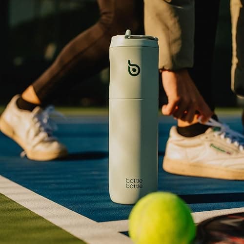 bottlebottle Stainless Steel Water Bottle with Straw and Lid, Sports Insulated Metal Water Bottle with Handle, Light Green, 700ml thumbnail 6