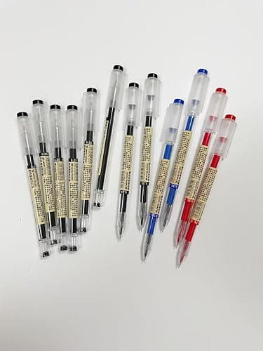 REXloyal 12 Pcs 0.35mm 3color Gel Ink Pen Japanese Stationery Extra Fine Chinese Ballpoint Pen for Office School Korean Stationery Supply thumbnail 2