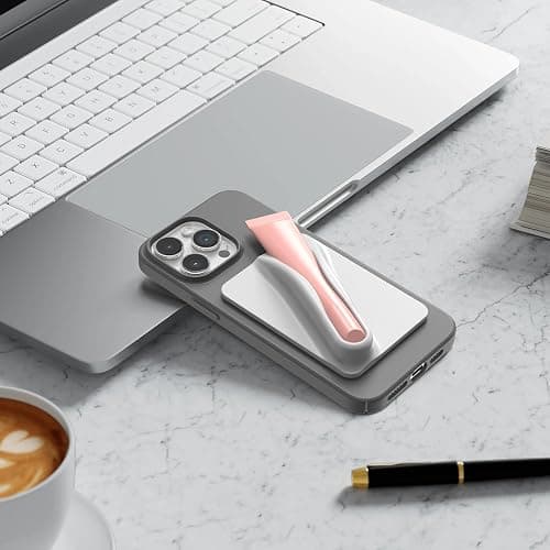 DOB SECHS Silicone Lip Holder for Cell Phone Lipstick Lip Compatible with Magsafe Glaze Phone Case Back Stick On Holder for iPhone and Android Phones, Grey - Grey thumbnail 8