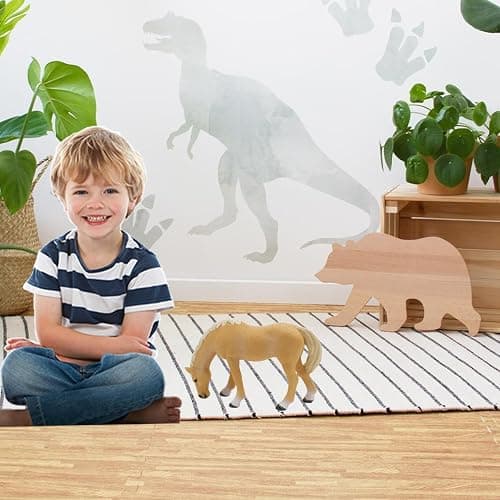 Higherbros Horse Toy for Kids and Toddlers, Farm Animal Horse Figurine for Birthday Cake Topper, Garden Decoration, Party Favors, Kids School Project (Beige) thumbnail 7