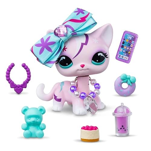 Littlest Pet Shop- Sweet & Stylish Bundle Set - Series 4 - Gen 7 Authentic LPS Bobble Head Toy Figure, Collectible Toy Animal, Ages 4+ thumbnail 6