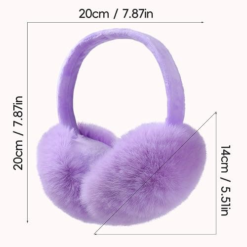 CHUANGLI Women Foldable Ear Muffs for Cold Weather Fluffy Earmuffs Lady Winter Warm Headband Cute Soft Ear Warmers thumbnail 9