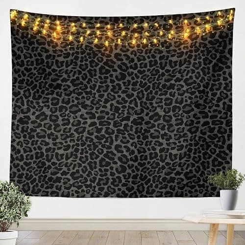 Erosebridal African Cheetah Tapestry For Bedroom Aesthetic,Leopard Print Tapestry 59x82,Grey Animal Skin Wall Hanging,Wildlife Wall Tapestries - Image 1