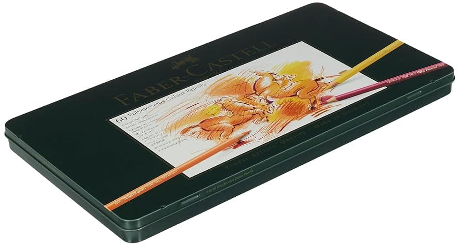 Faber-Castell Polychromos Artists' Color Pencils - Tin of 60 Colors - Premium Quality Artist Pencils thumbnail 6