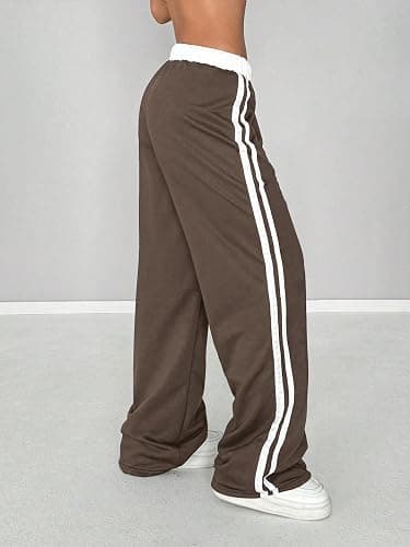 SOLY HUX Women's Baggy Sweatpants Wide Leg Ed Hardy Sweatpant Y2k Drawstring Pants Streetwear thumbnail 2
