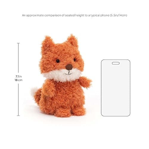 Jellycat Little Fox Stuffed Animal, 7 inches - Woodland Plush Toy - Classic Children's Gift thumbnail 2
