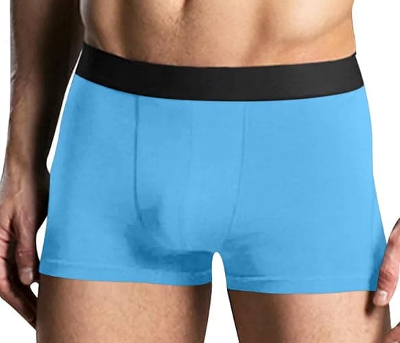 Knaughty Knickers Spank Me Mens Boxer Briefs with Design No Fly Stretchy Sexy Blue Colorful Trunks thumbnail 2