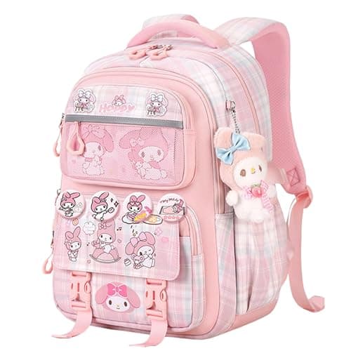 Festa Park Cutecore Backpack Shoulder Bag Purse, Kawaii Cartoon Bookbag Aesthetic Large Harajuku Daypack Preppy Rucksack Bags (Pink) - Image 1