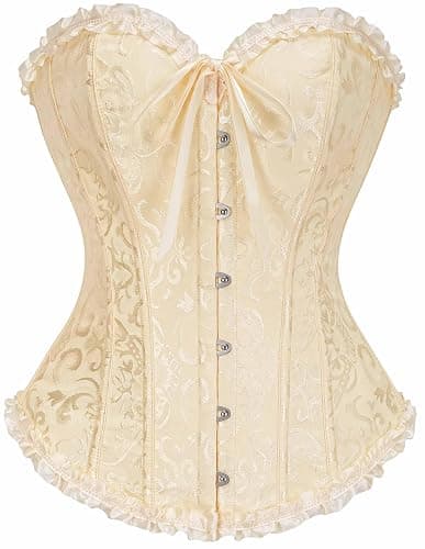 SZIVYSHI Corset Tops for Women, Bustier Shapewear Lingerie, Lace Waist Push Up Bodysuit - Image 1