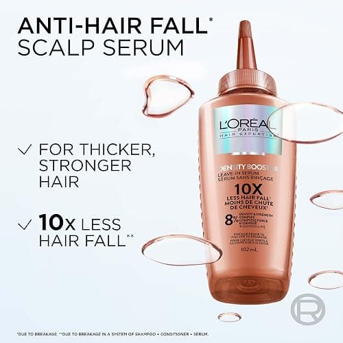 L'Oréal Paris Hair Expertise Density Booster Hair Serum, Leave In Serum, with Aminexil-R for Fall Due to Breakage, For Thinning and Fine Hair, Pack of 1, 102ml thumbnail 4