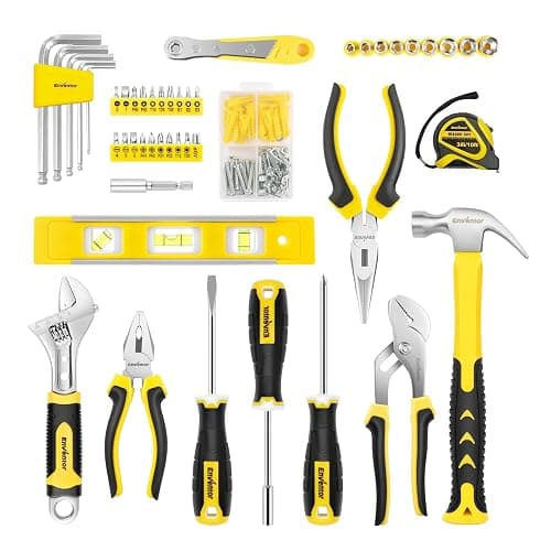 Enventor Tool Kit Set, 108PCS General Household Hand Tool Kit with Storage Toolbox, Small Tool Kits for Home thumbnail 8
