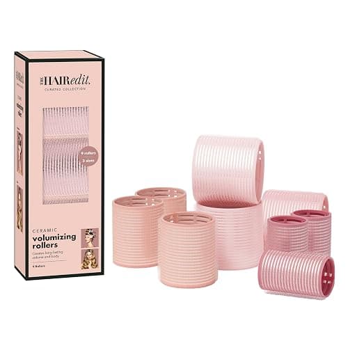 The Hair Edit Ceramic Core Hair Rollers for Salon-Quality Volume Professional Grade Thermal Rollers, Heat or No-Heat Styling, Soft Waves & Bouncy Blowouts, Root Lift, Long-Lasting Shine 9 Pack - Image 1