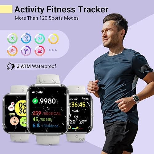 Smartwatch for Women, Compatible with Android & iPhone, 1.8'' Fitness Tracker Watch with Alexa, Call & Notification Alerts, Heart Rate & Sleep Monitor, 120 Sports Modes, Waterproof Watch for Women thumbnail 5