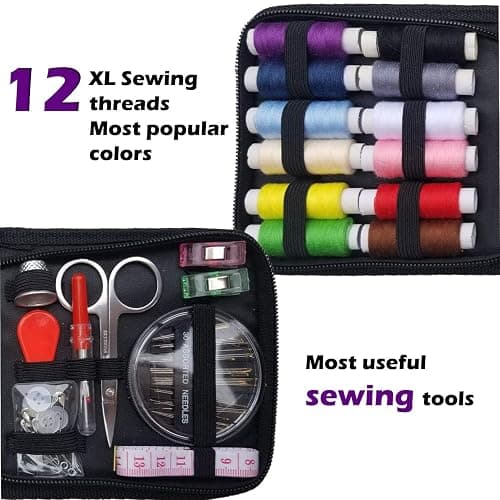 ARTIKA Travel Sewing Kit, 59-Piece Portable Kit for Travel, Includes Scissors, Thread, Tape Measure - Sewing Accessories and Supplies thumbnail 3